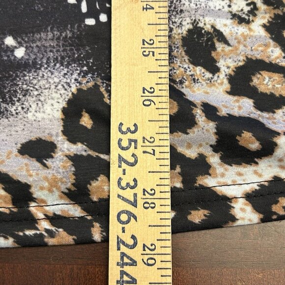 Womens Shirt Plus Size 4XL Black Short Sleeve "Its Fine Everythings Fine" Animal - Picture 7 of 7